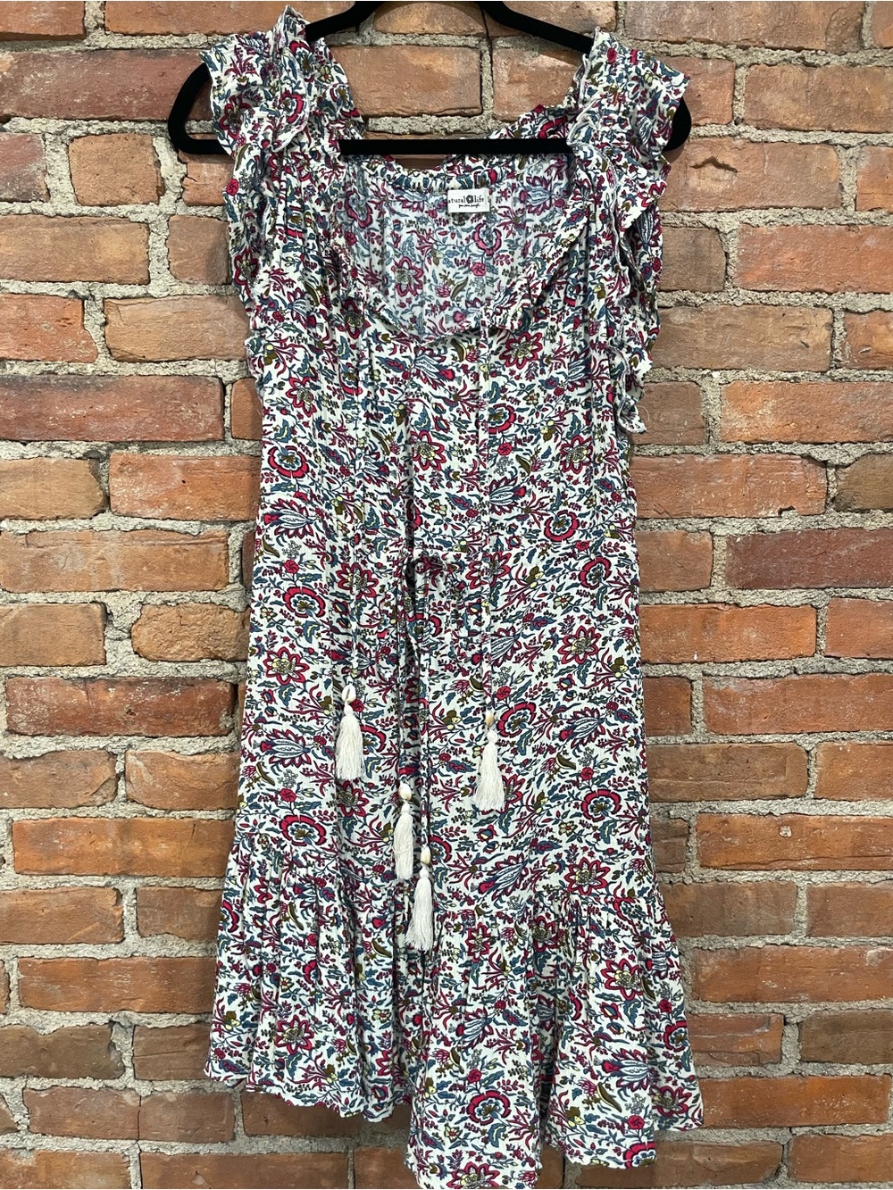 NATURAL LIFE Floral Midi Dress | Size L | Like New